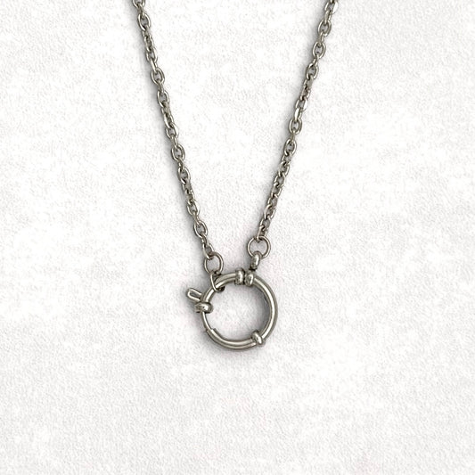 Silver Rolo Sailor Charm Necklace