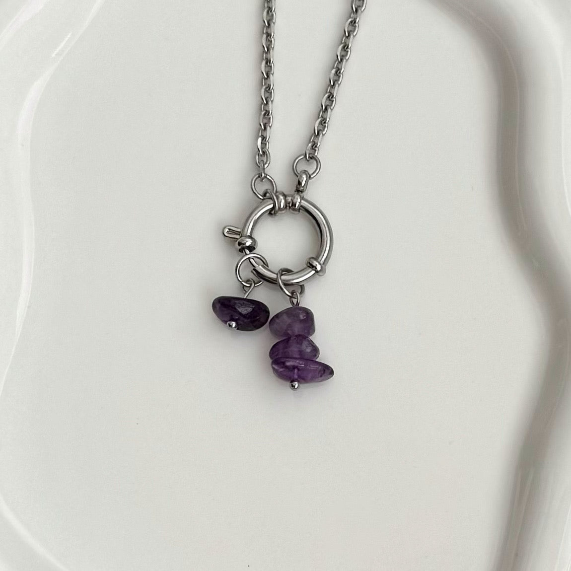 Silver Rolo Sailor Charm Necklace