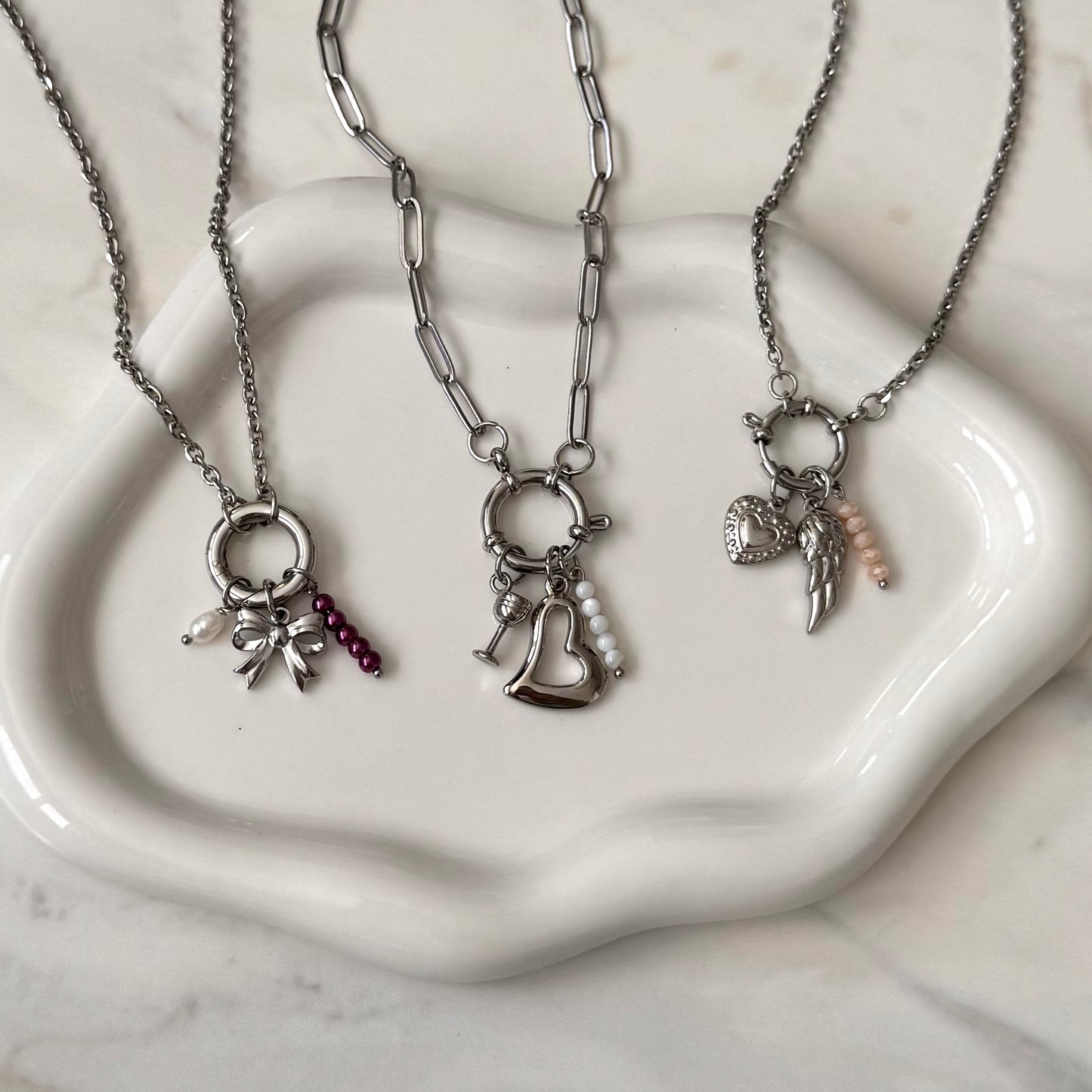 Silver Glass Charm