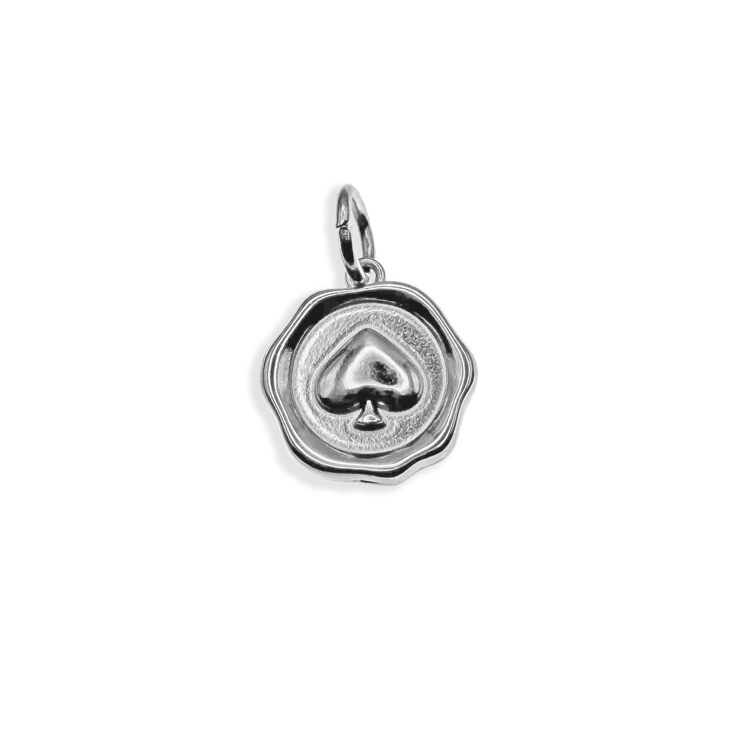 Silver Ace Of Spades Charm
