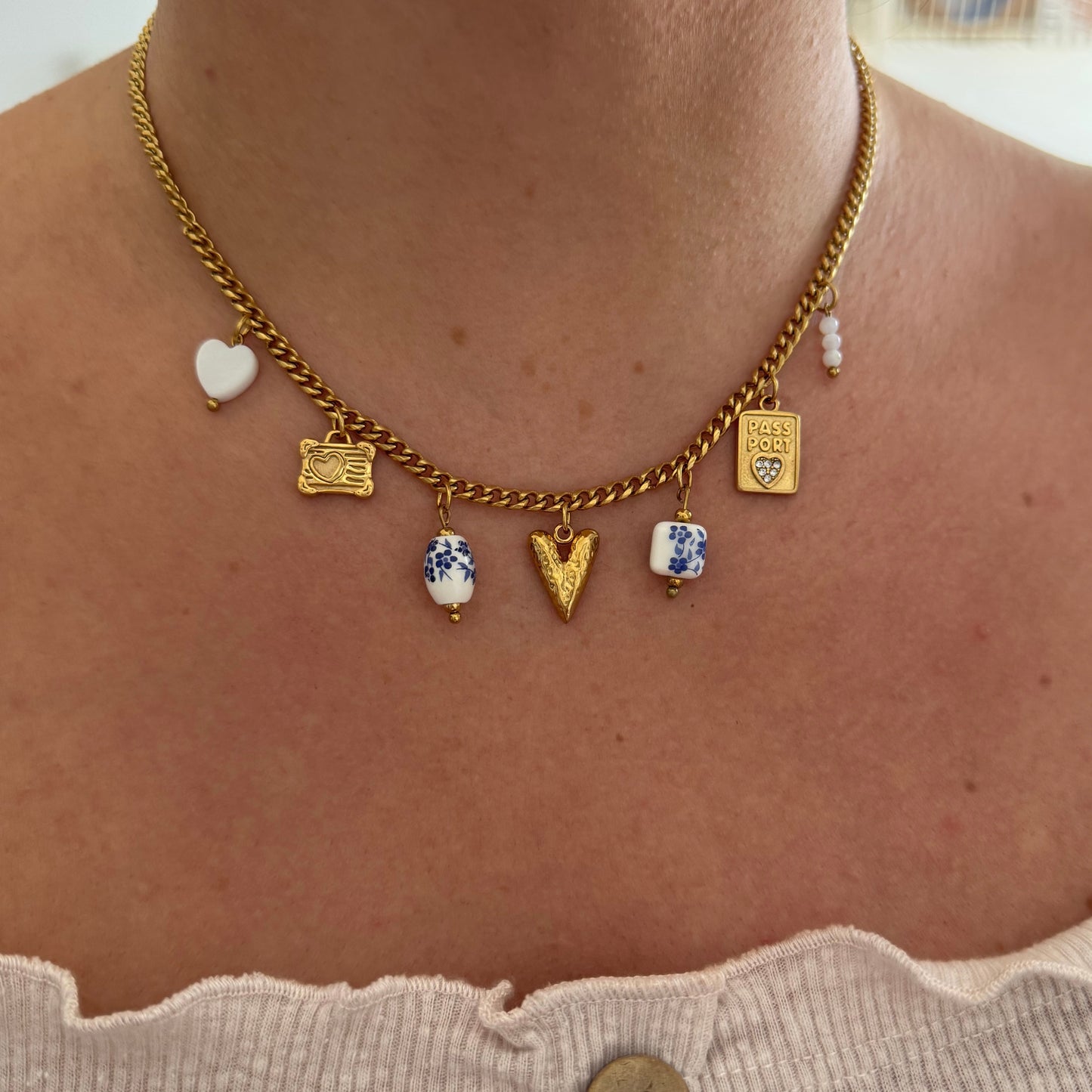 'Aegean Dreams' Multi Charm Necklace