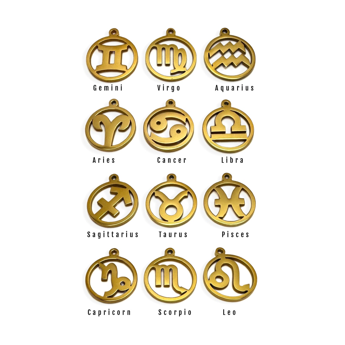 Gold Zodiac Charm