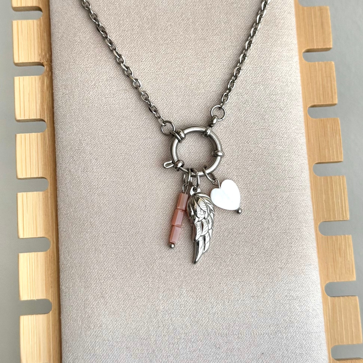 Silver Angel Wing Charm