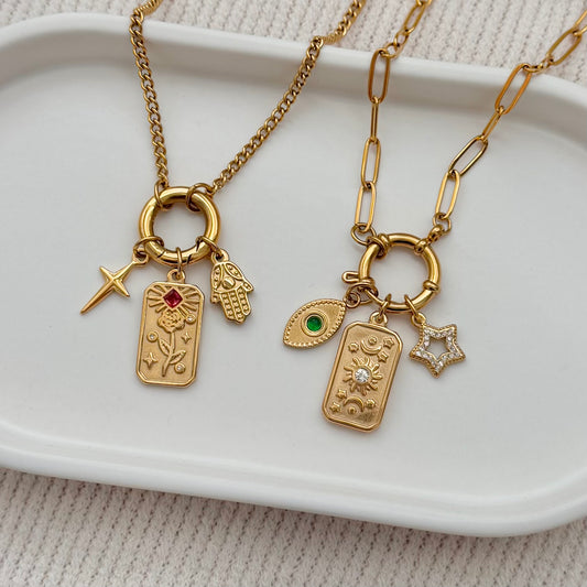 Gold Green Cat Eye Charm