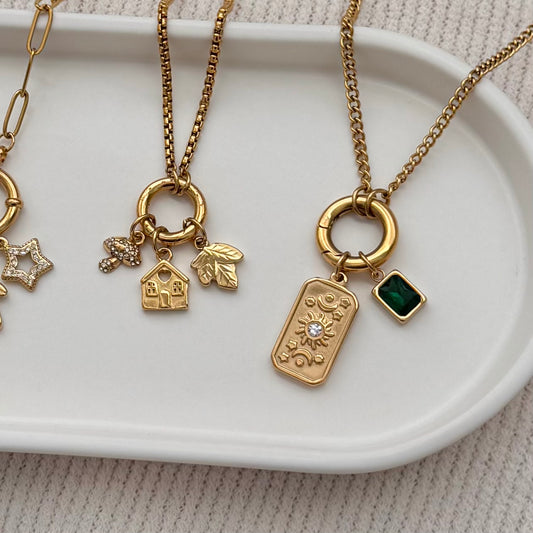Gold Small Leaf Charm