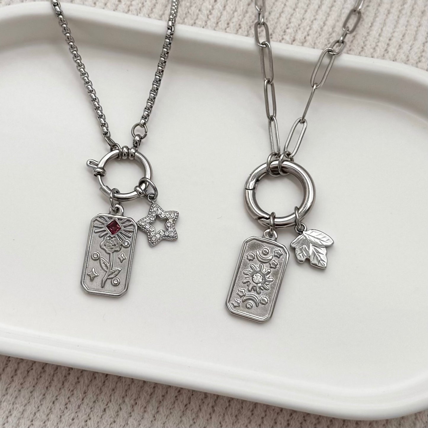 Silver Celestial Tarot Charm