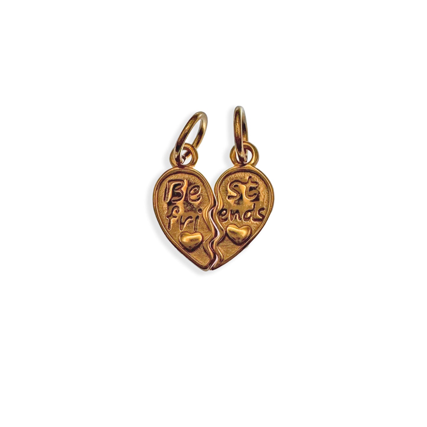 Gold BFF Heart Charms
