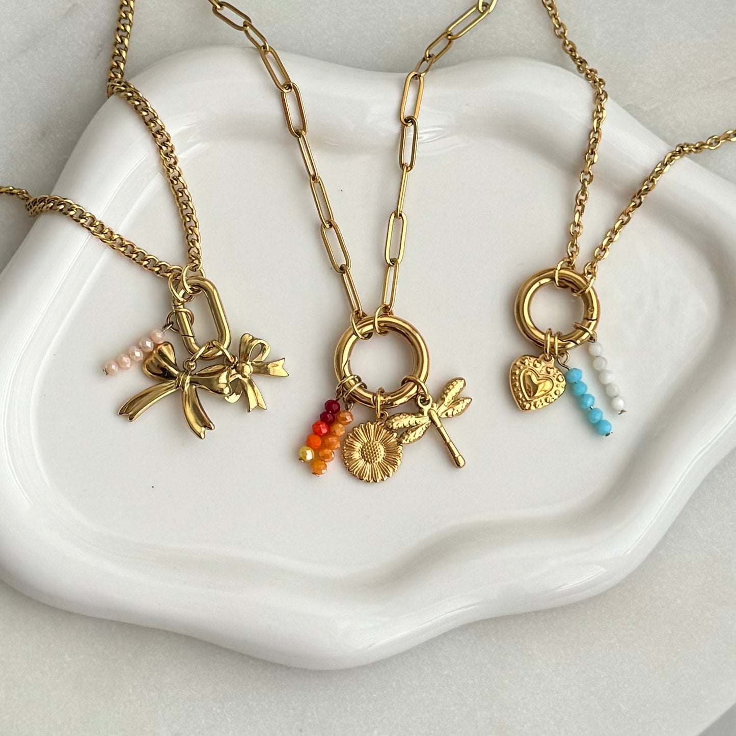 Gold Dragonfly Charm
