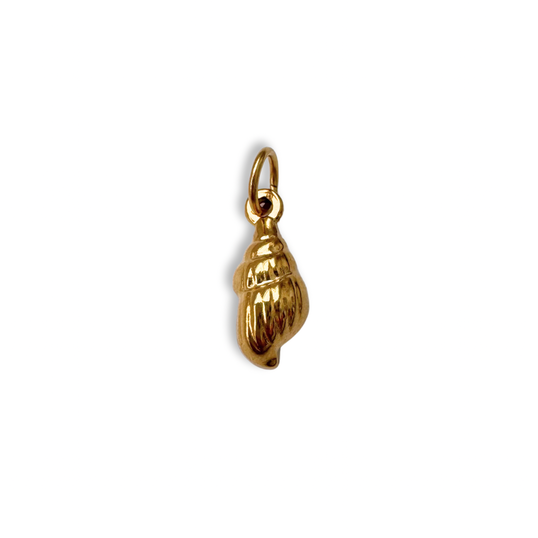 Gold Conch Shell Charm