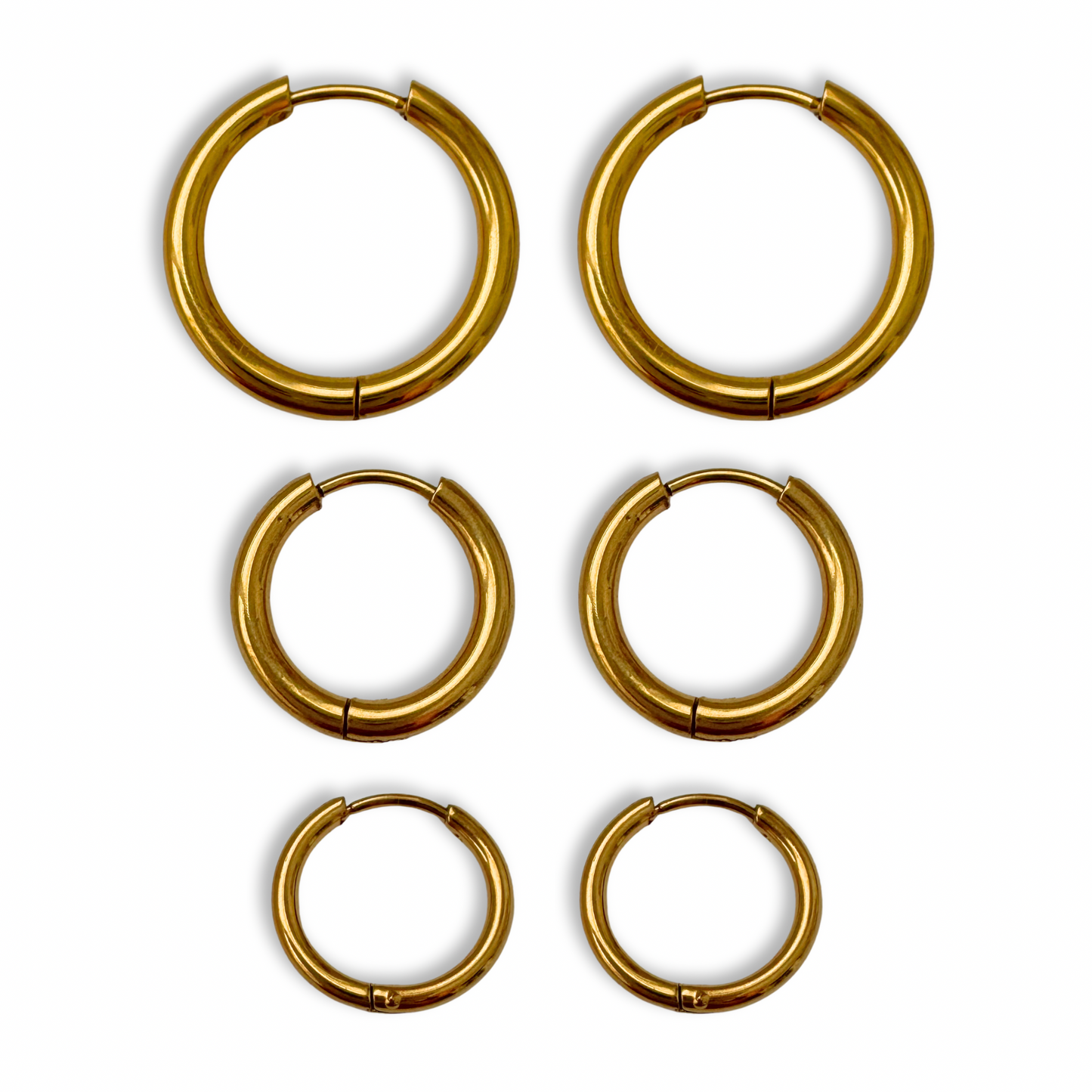 Gold Round Hoops (Charm Earrings)