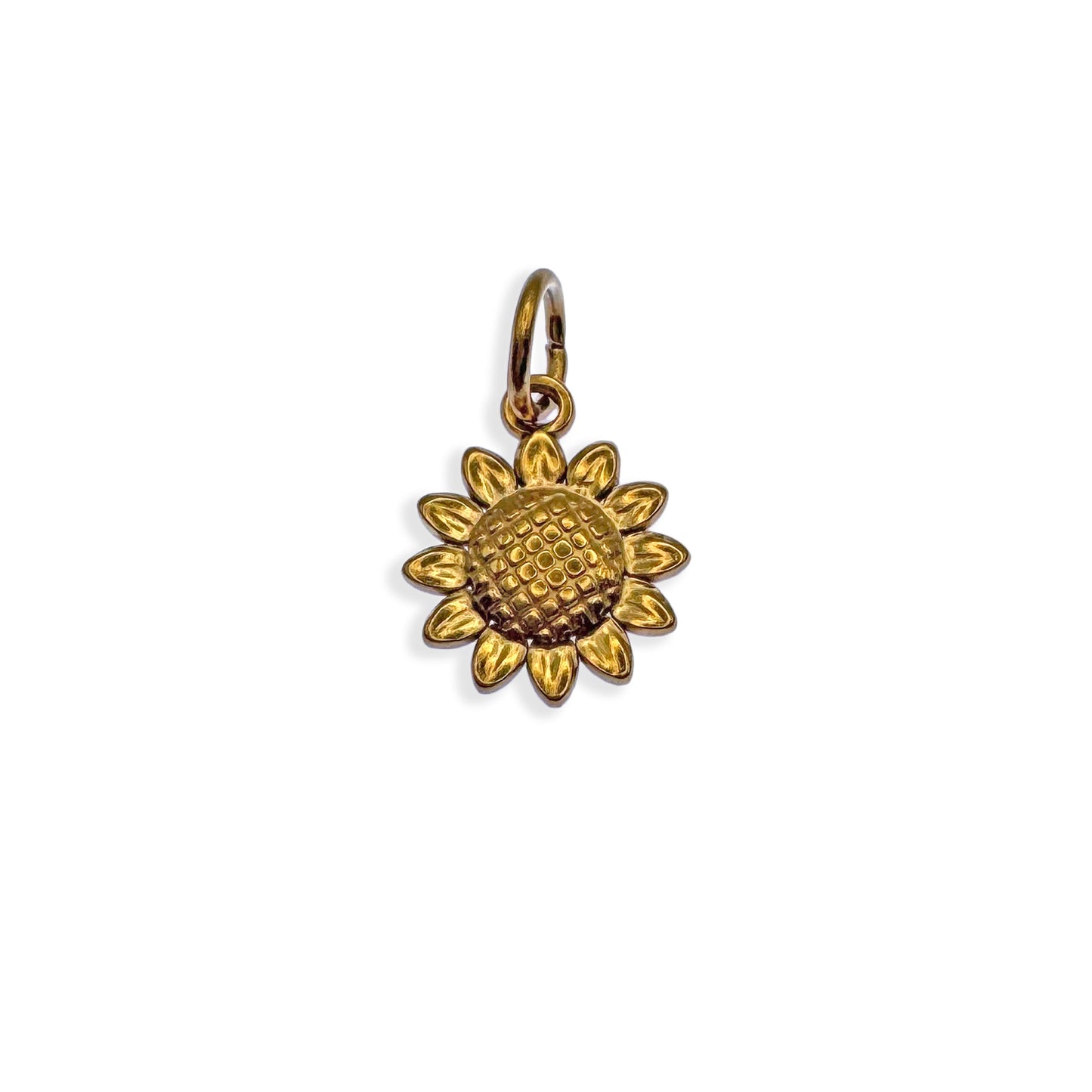 Gold Simple Sunflower Charm