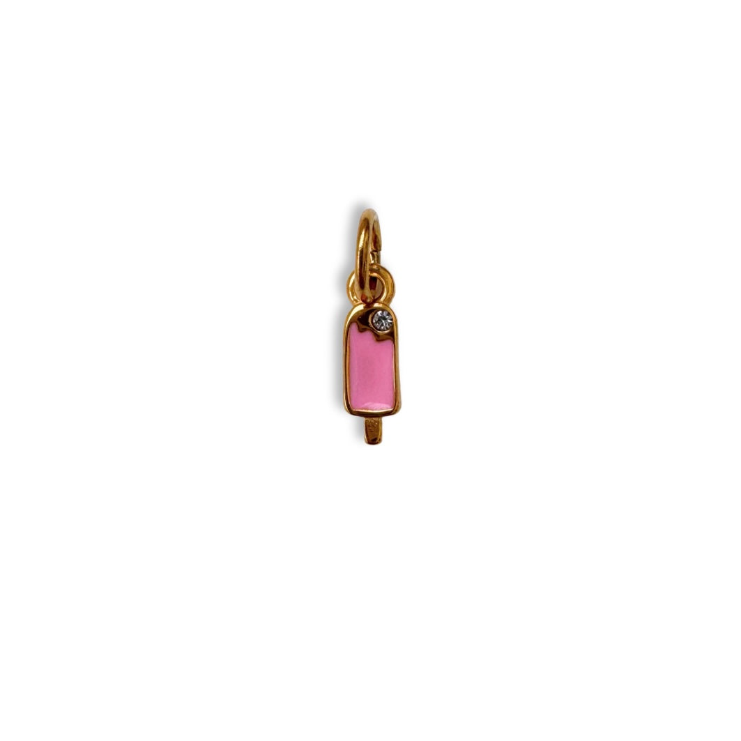 Gold Strawberry Ice Cream Charm