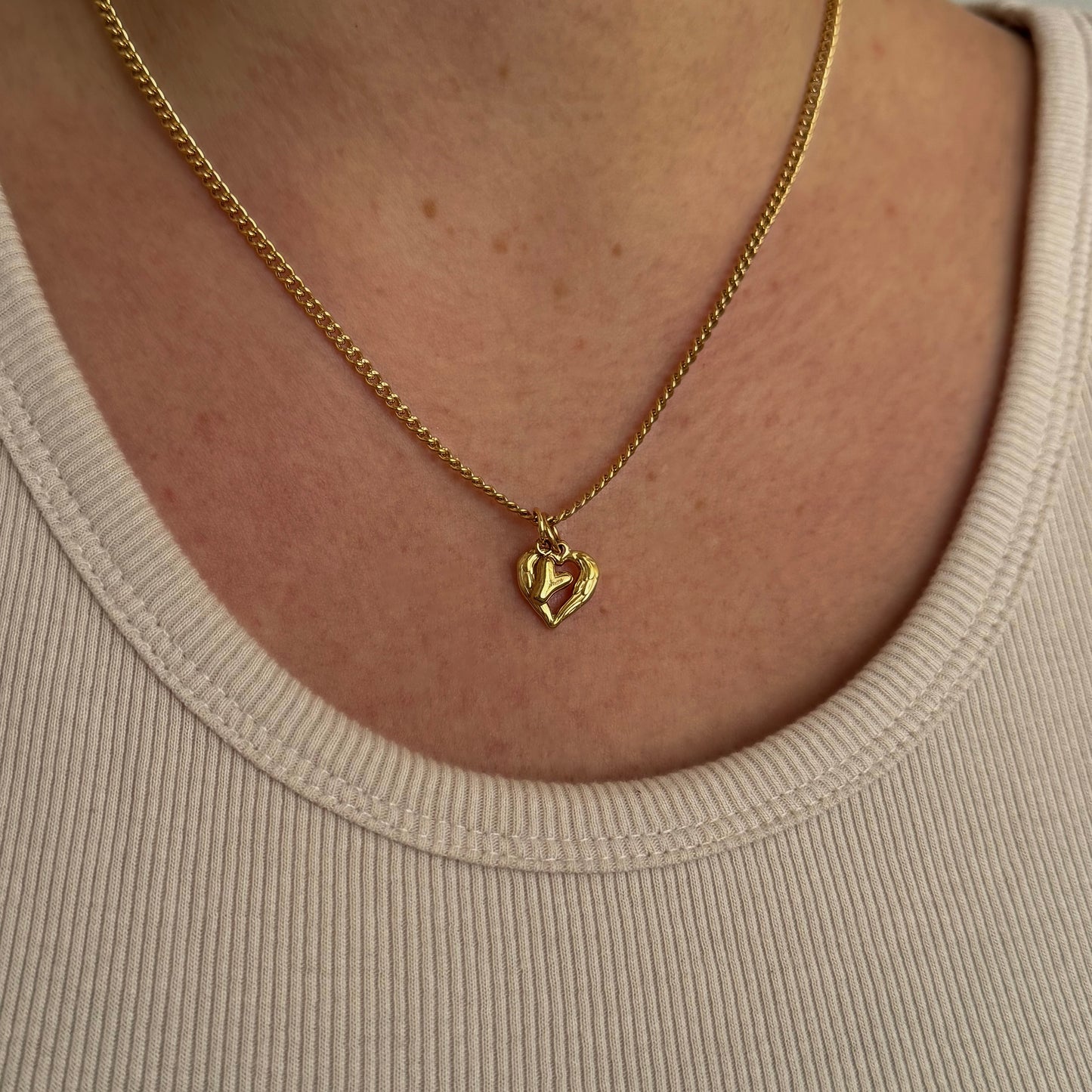 Gold Isla Heart Charm