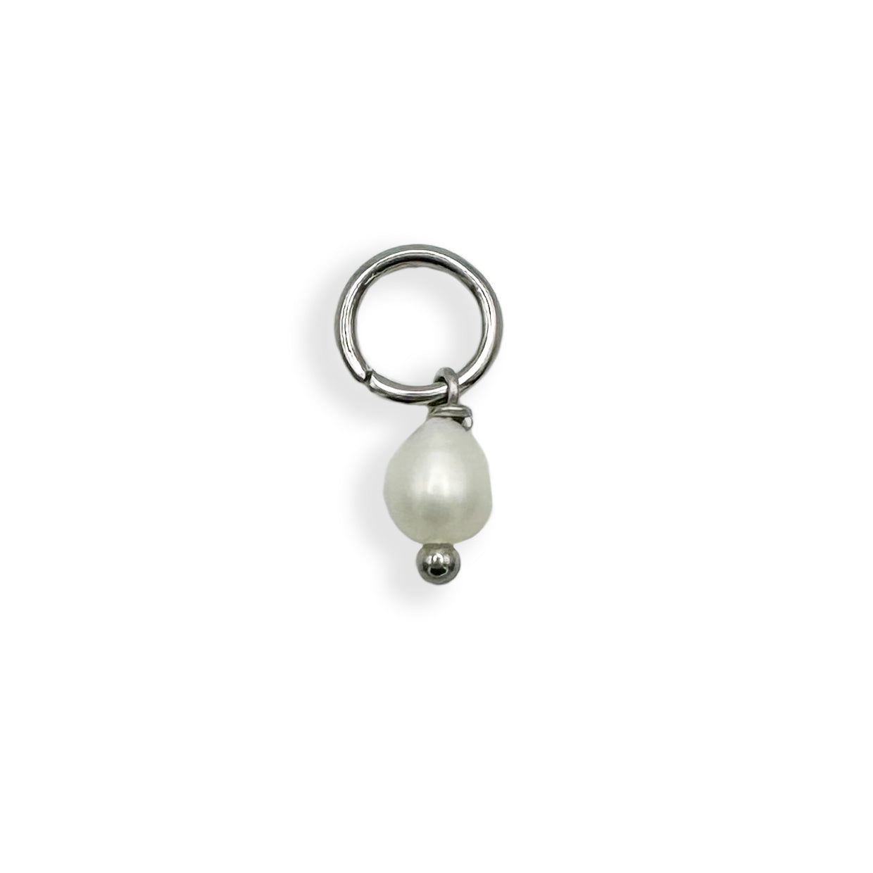 Silver Mini Pearl Charm