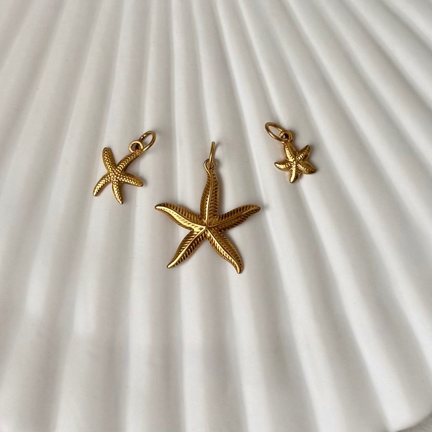 Gold Large Starfish Charm