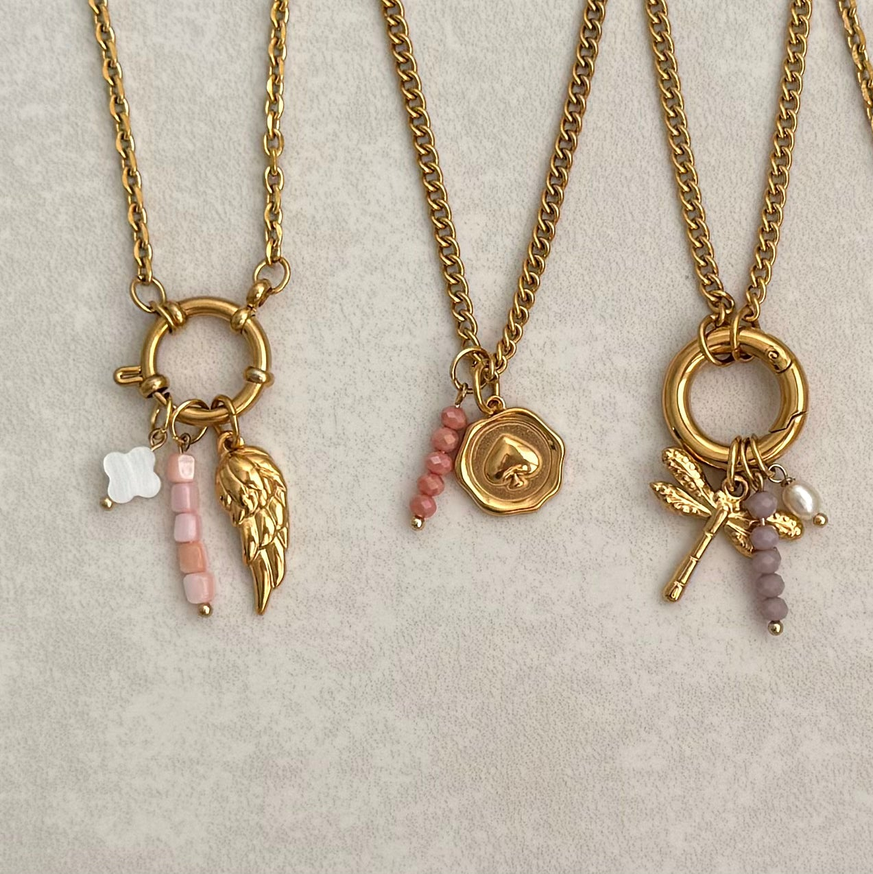 Gold Angel Wing Charm