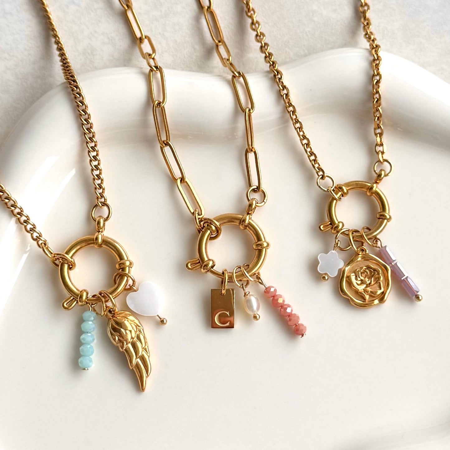 Gold Angel Wing Charm