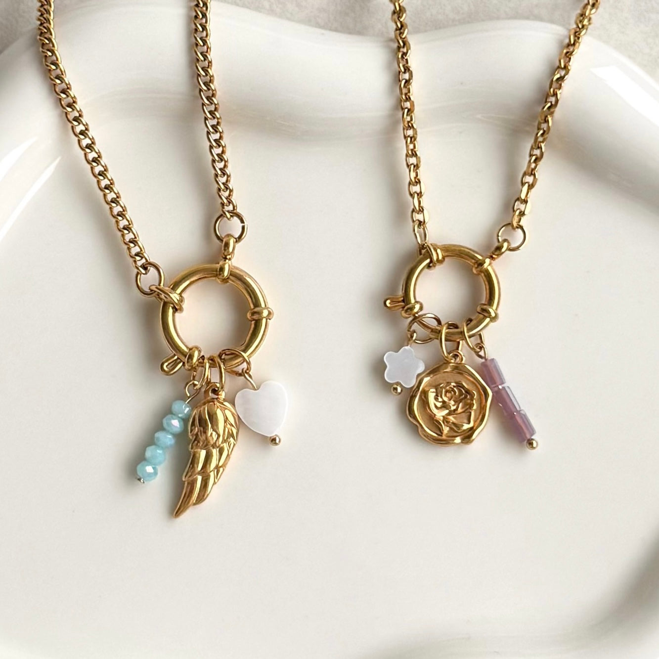 Gold Angel Wing Charm