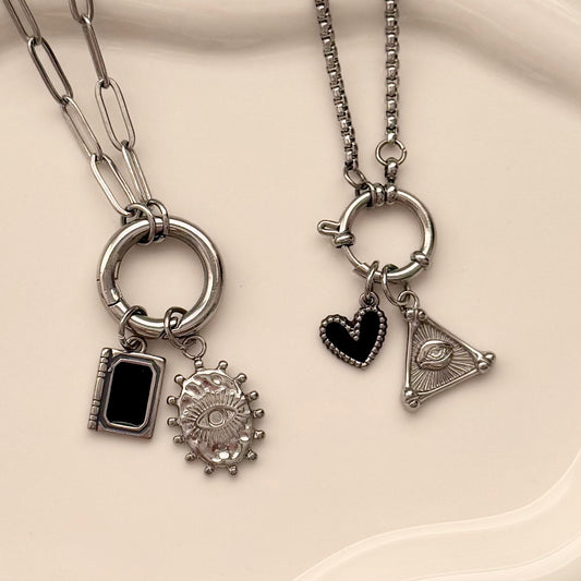 Silver Radiating Eye Charm