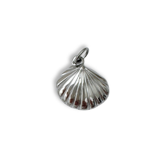 Silver Classic Scallop Shell Charm