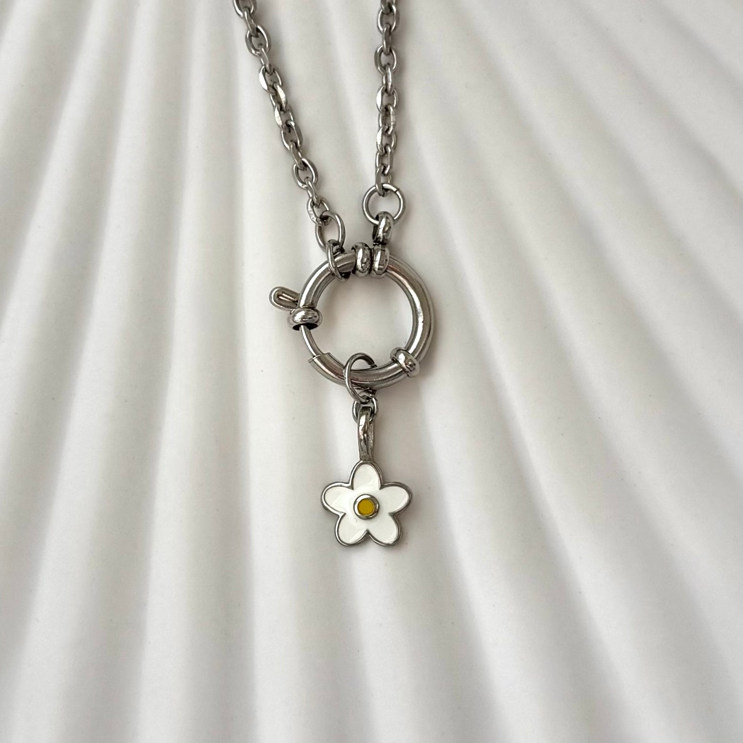Silver Daisy Charm