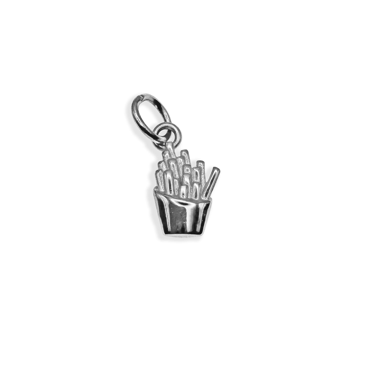 Silver Fries Charm