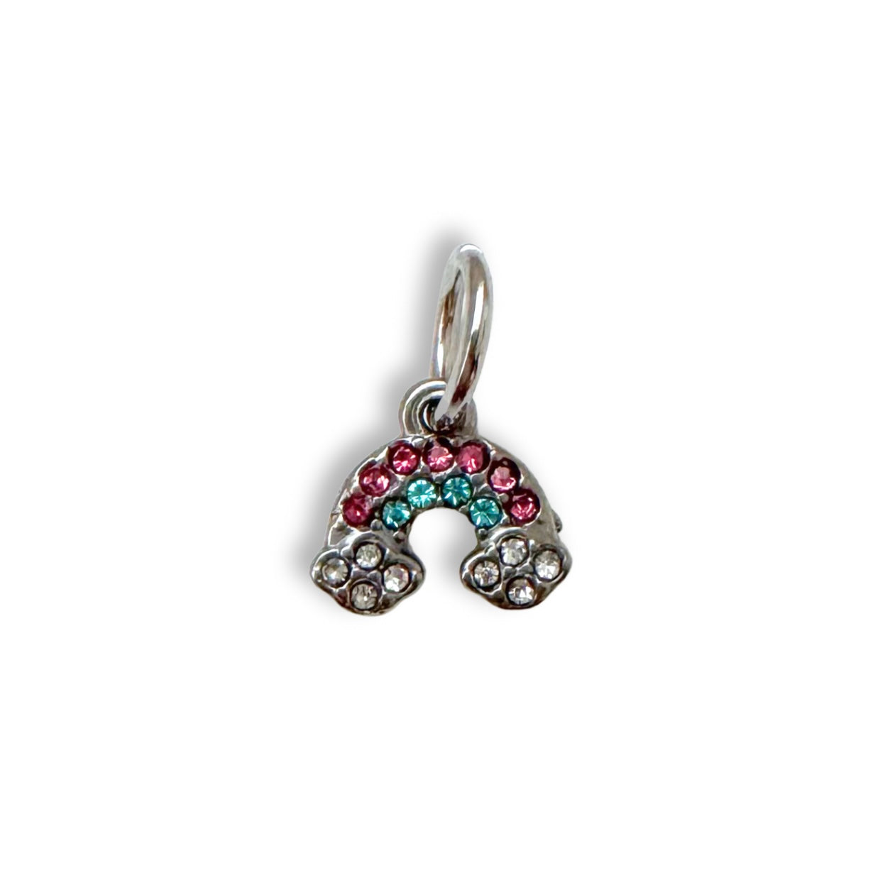 Silver Small Jewel Rainbow Charm
