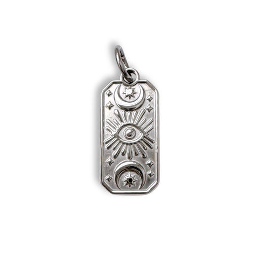 Silver Tarot Card Charm