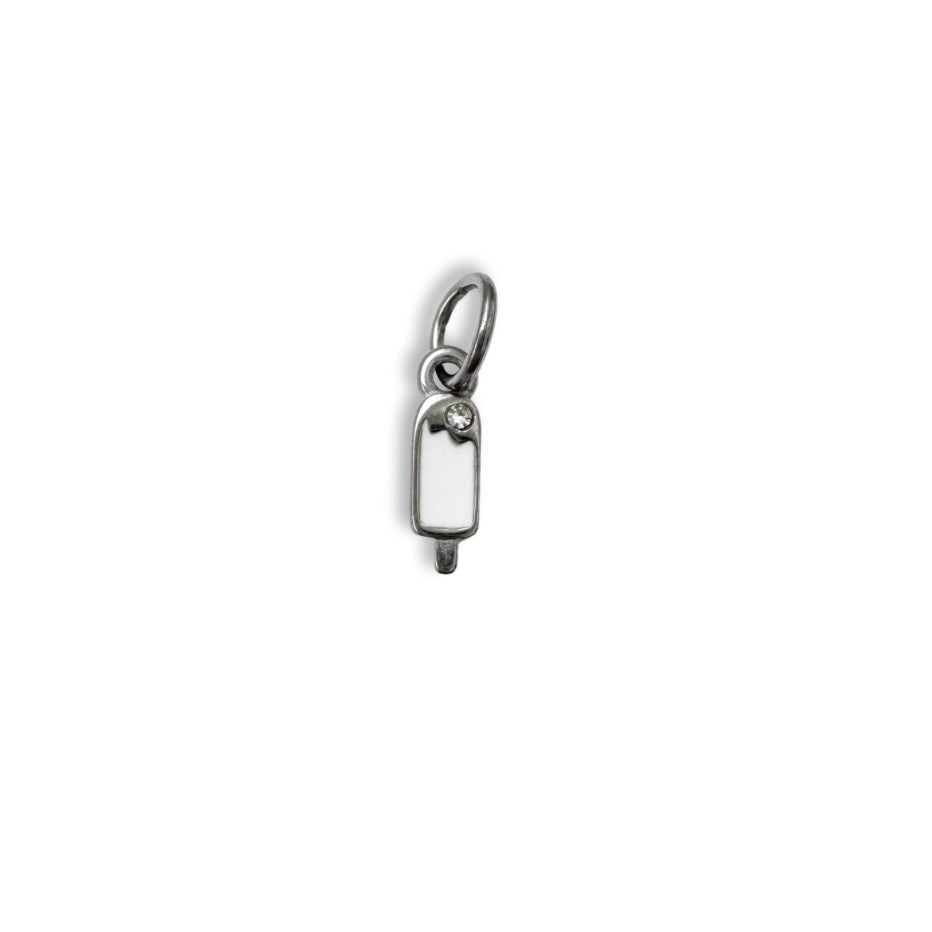 Silver Vanilla Ice Cream Charm