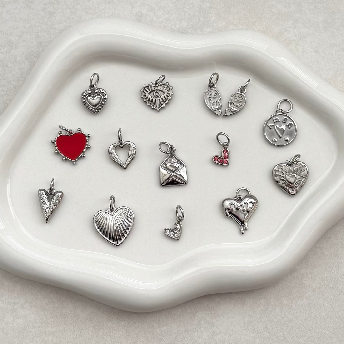 Silver Isla Heart Charm