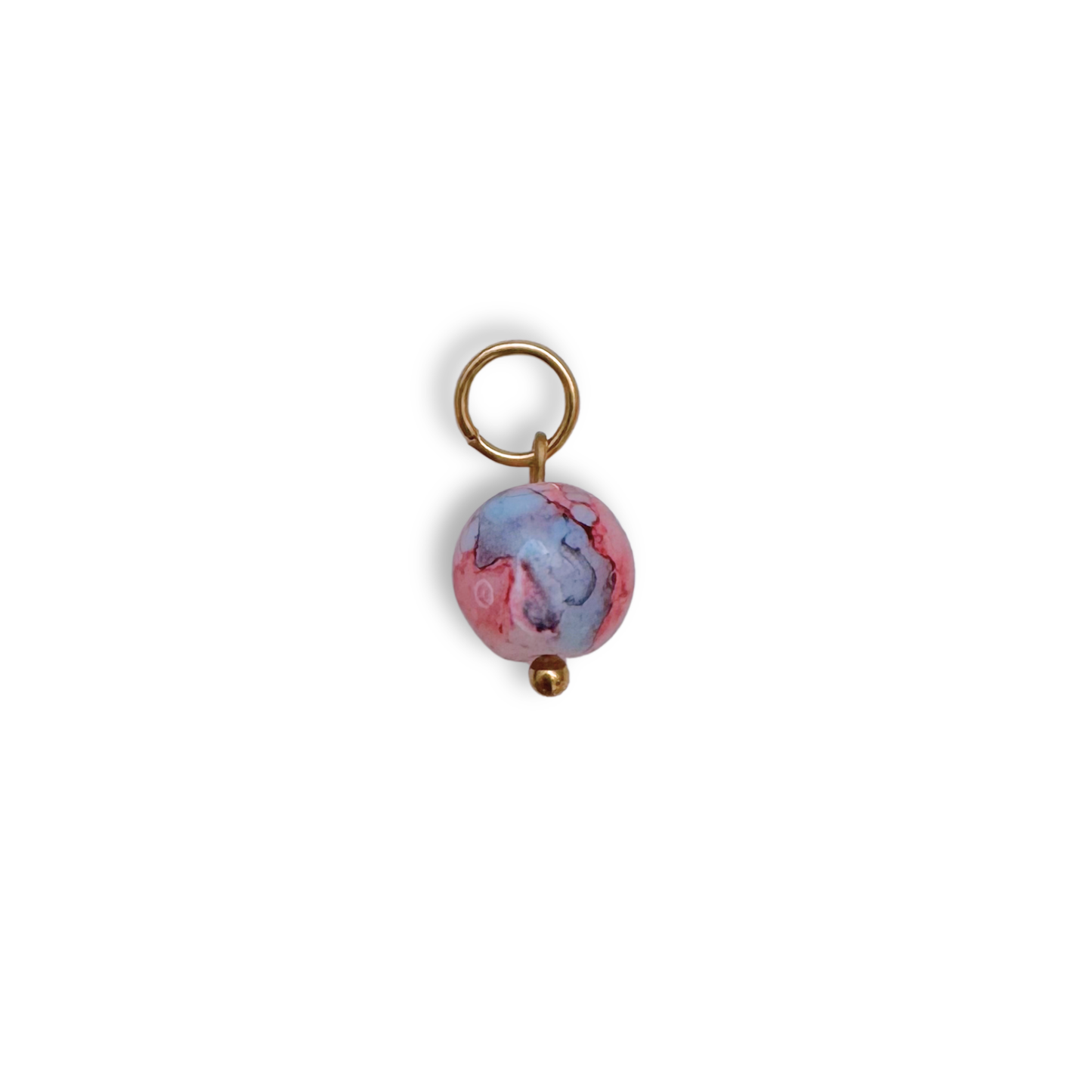 Summer Swirl Beaded Charm - Gold