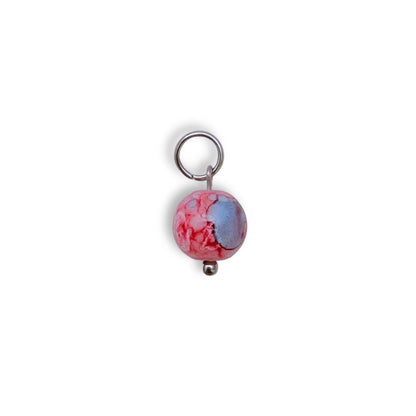Summer Swirl Beaded Charm - Silver