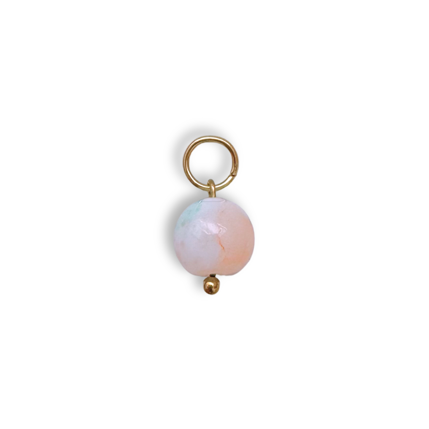 Candy Marble Beaded Charm - Gold