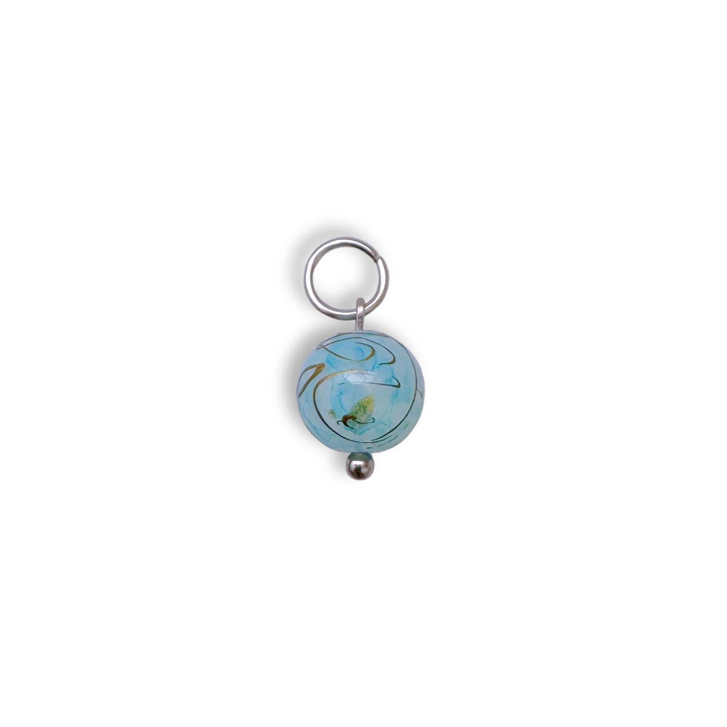 Ocean Pop Beaded Charm - Silver