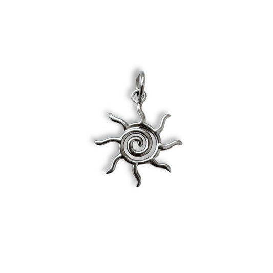 Silver Sun Charm