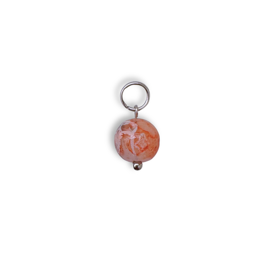 Aperol Spritz Beaded Charm - Silver