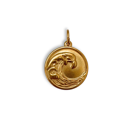 Gold Wave Charm