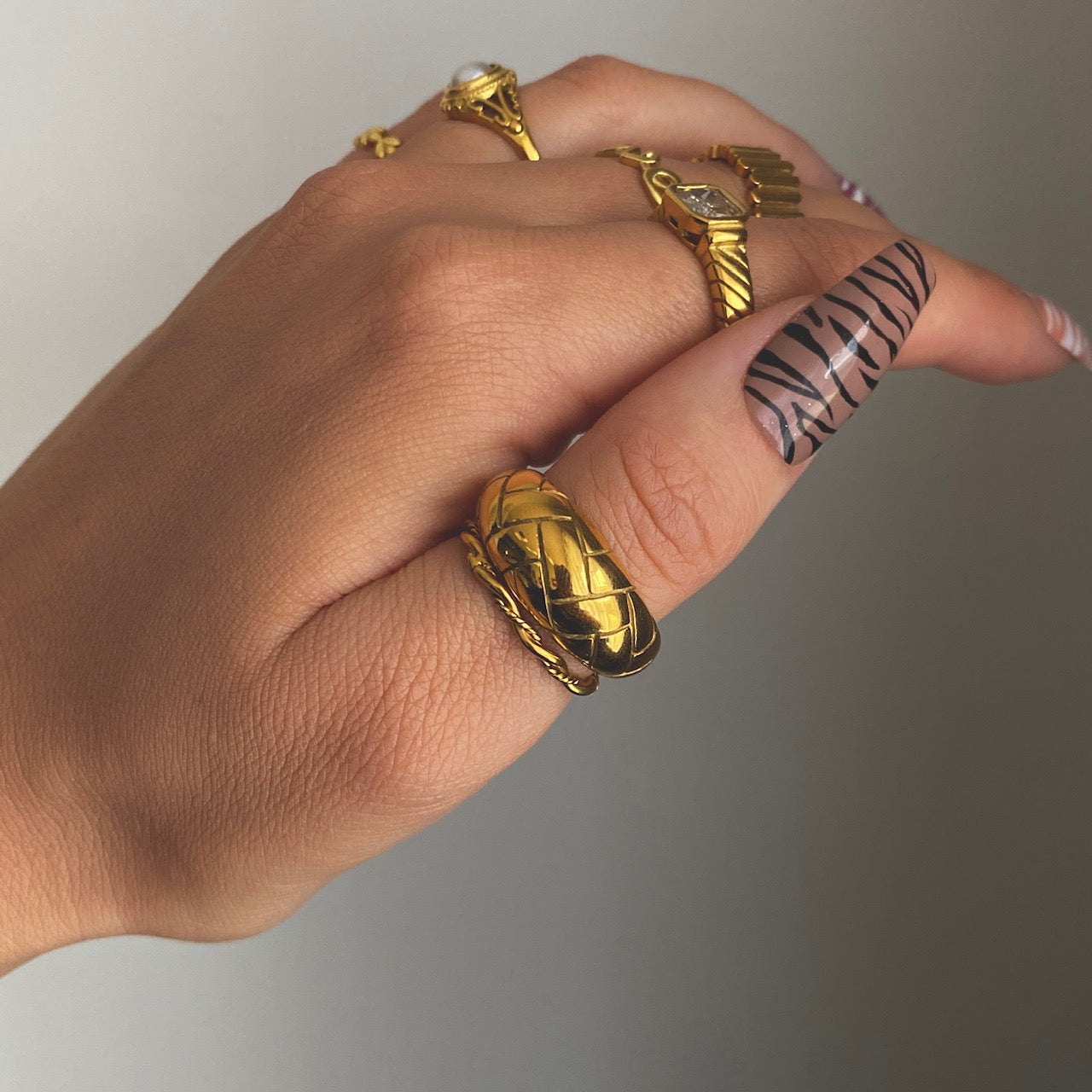 Chunky Geo Ring – Wildflower Jewellery - Main Image