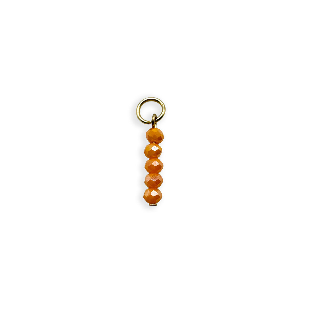 Apricot Beaded Charm - Gold