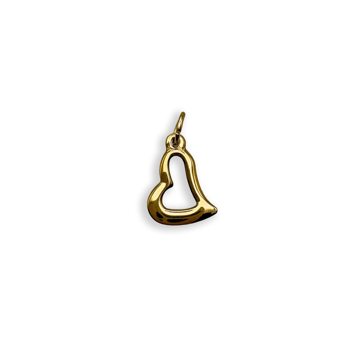 Gold Asymmetric Heart Charm