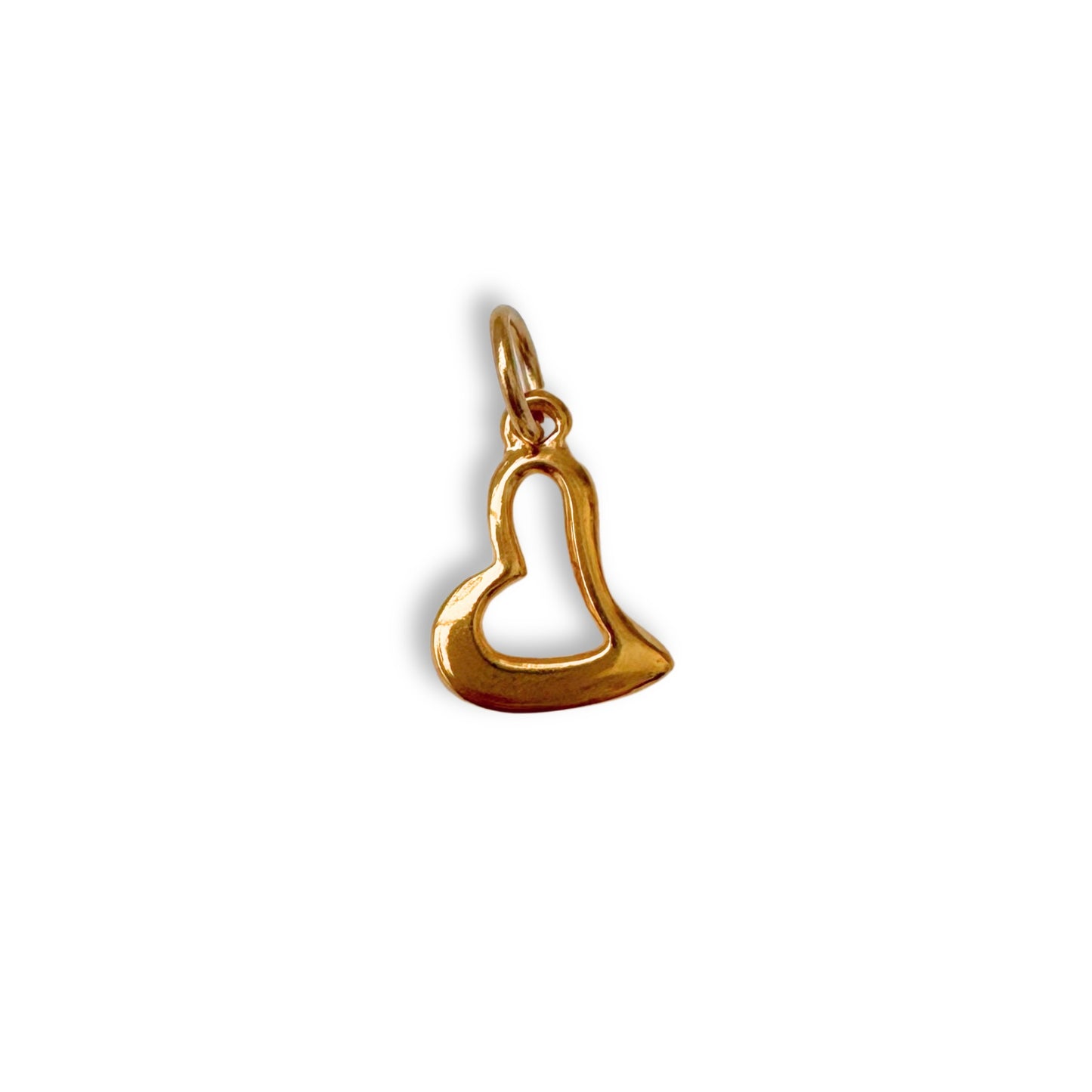Gold Asymmetric Heart Charm