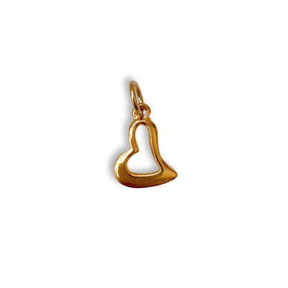Gold Asymmetric Heart Charm