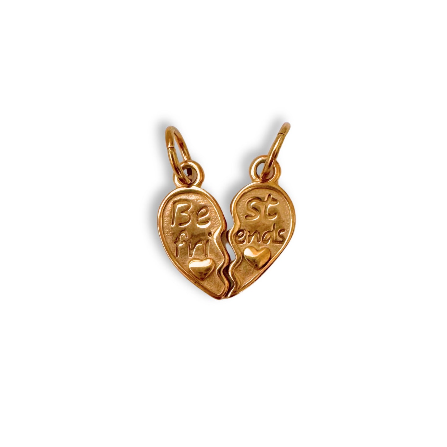 Gold BFF Heart Charms