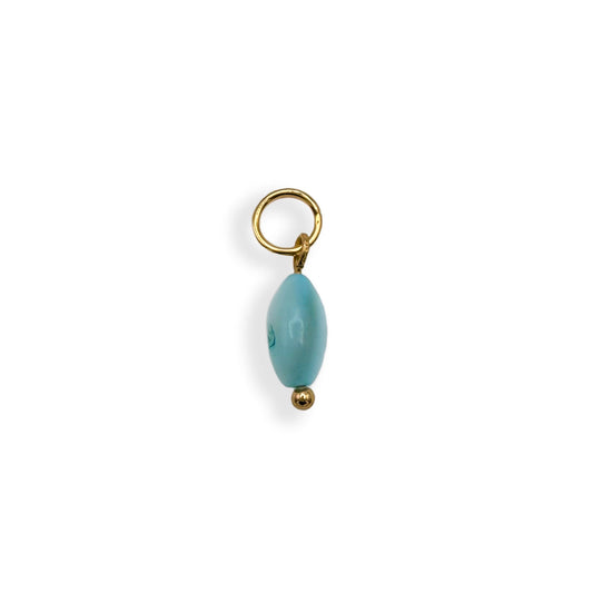 Blue Pearl Charm - Gold