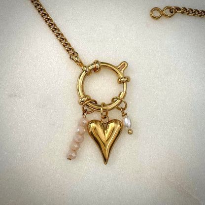 Gold Simple Heart Charm