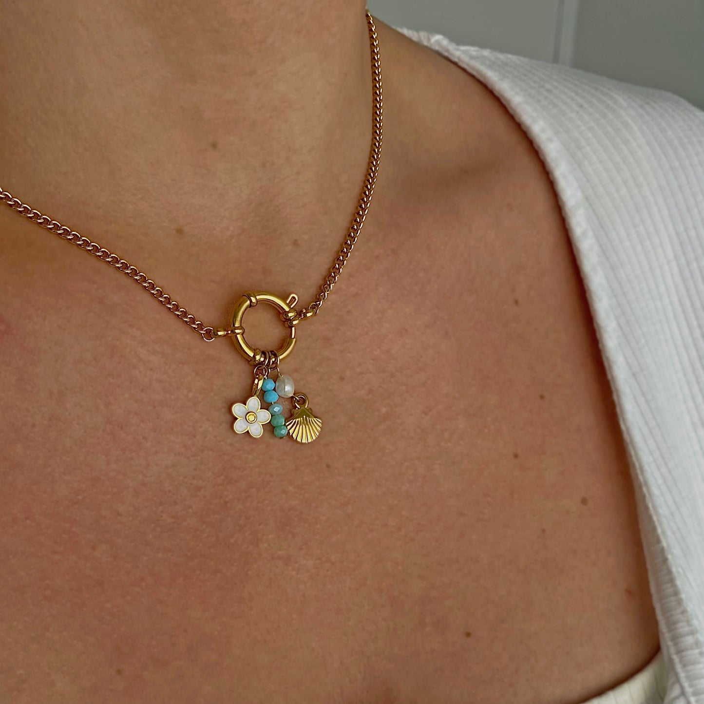 Gold Daisy Charm