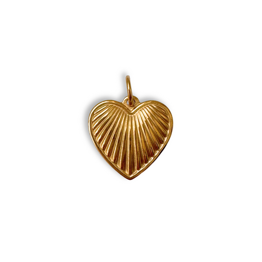 Gold Classic Heart Charm