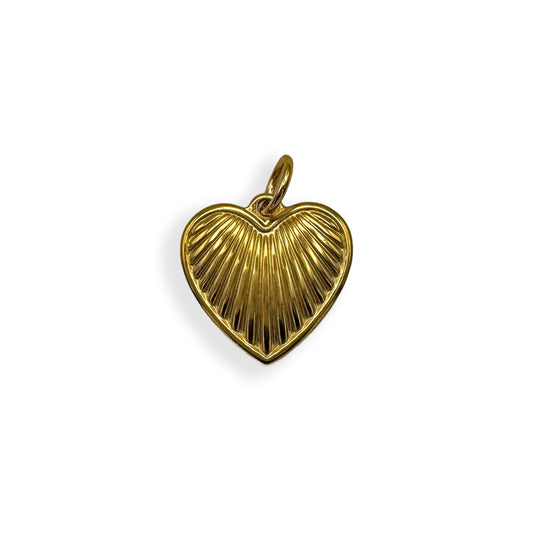 Gold Classic Heart Charm