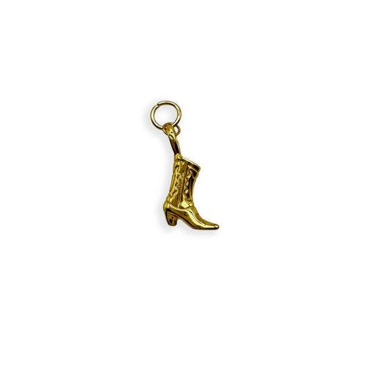 Gold Cowboy Boot Charm