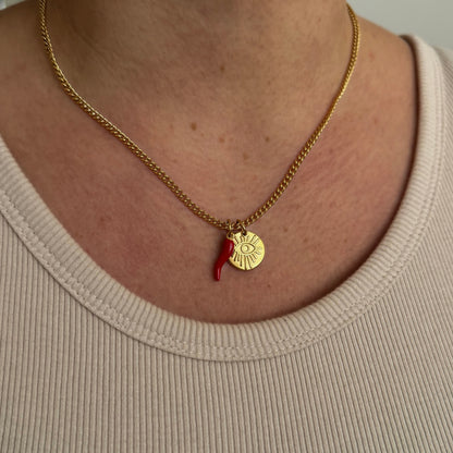 Red Chilli Charm - Gold
